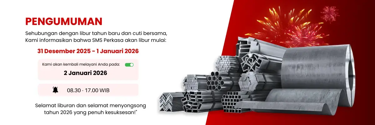 PENGUMUMAN - Sehubungan dengan libur tahun baru dan cuti bersama, Kami informasikan bahwa SMS Perkasa akan libur mulai: 31 Desember 2025 - 1 Januari 2026. Kami akan kembali melayani Anda pada: 2 Januari 2026. Selamat liburan dan selamat menyongsong tahun 2026 yang penuh kesuksesan!